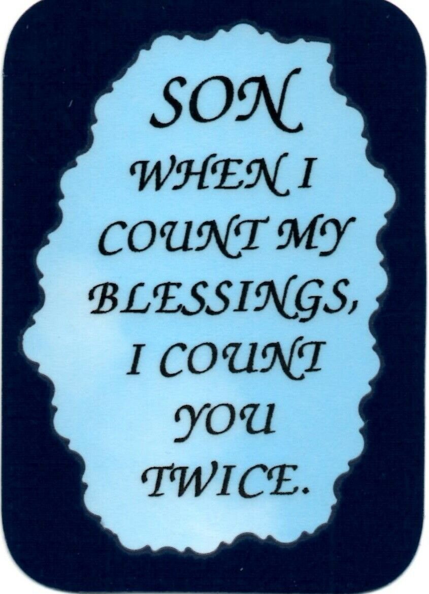 2105 Refrigerator Magnet Signs Son When I Count My Blessings I Count You
