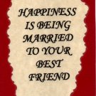 1102 Magnet Signs Of Life, Love Laughter Happiness is being married best friend