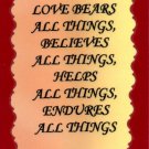 1107 Magnet Signs Of Life, Love Laughter Love bears all things believes helps