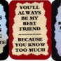 3 Friendship Refrigerator Magnets Signs Inspirational Comic Funny Love Friend #2