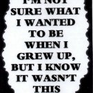 3021 Humorous Refrigerator Magnet Signs I'm Not Sure What I Wanted To Be When I