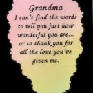 2026 Signs Of Life Love Laughter Grandma I can't find the words Magnet