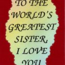 2013 World's greatest Sister Inspirational Refrigerator Magnet Great Gifts 2013 World's greatest Sister Inspirational Refrigerator Magnet Great Gifts