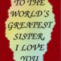 2013 World's greatest Sister Inspirational Refrigerator Magnet Great Gifts