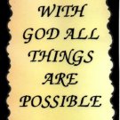 1002 With God All Things Are Possible Inspirational Saying Refrigerator Magnet