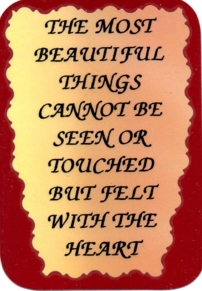 1006 The Most Beautiful Things Cannot Be Seen Refrigerator Magnets Inspirational
