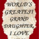 2041 World's Greatest Granddaughter Refrigerator Magnet Kitchen Fridge Decor