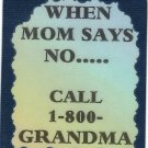 3239 When Mom Says No Call Grandma Refrigerator Magnets Fridge Decoration Gifts