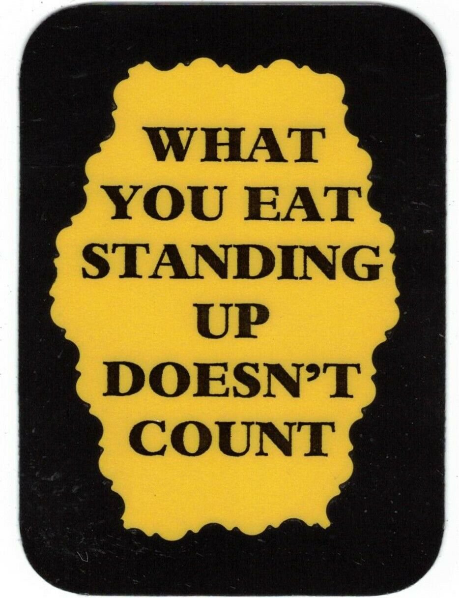 3193 What You Eat Standing Up Doesn't Count Refrigerator Diet Gifts
