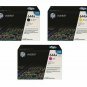 LOT OF 4 HP Q6460A-63A HP 644A Color LaserJet CM4730 CM4730f CM4730fm Toner