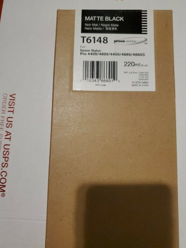 Epson IT6148 Matte Black 220ml Stylus Pro 4400/4800/4450/4880-Exp 2010-13-15