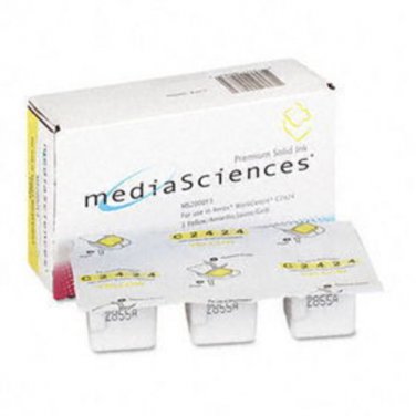 Media Sciences MS2000Y3 - MS2000Y3 Compatible Solid Ink Stick 3/Pack, Yellow for