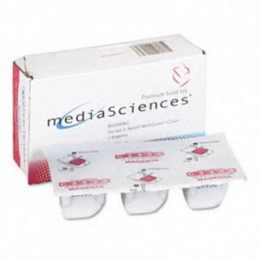 Media Sciences MS2000M3 Compatible Solid Ink Stick 3/Pack, Magenta 3400 Page for