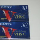 Sony TC-30VHGF VHS-C Camcorder Videocassette Pack of 2