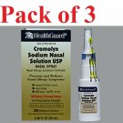 HealthGuard Cromolyn Sodium Nasal Solution Spray 5.2 mg 26 ml (Bulk Pack of 3)
