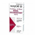 Major Nasal Spray Nasal Decongentant 12-Hour 15ml, Compare to Afrin, 6 Pack