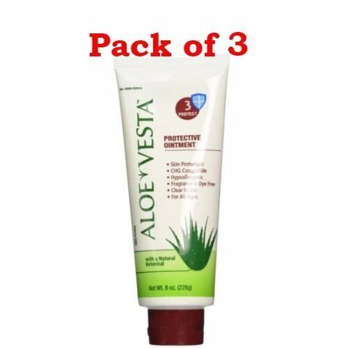 ConvaTec Aloe Vesta Protective Ointment with Natural Botanical, 8oz (Bulk Pack of 3)