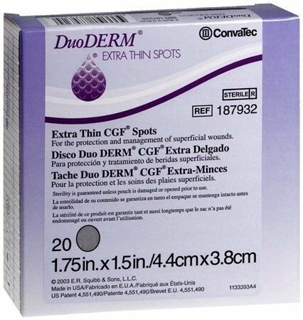 ConvaTec DuoDERM Extra Thin CGF Spots 1.75" x 1.5"  20 Count