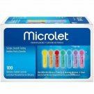 Bayer Microlet Colored Lancets Silicone-Coated Sterile 100 Each