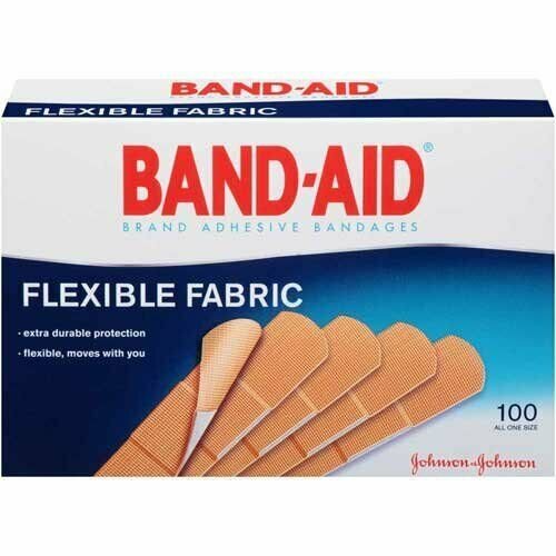 Band-AID Flexible Fabric Adhesive Bandages 3/4 Inch X 3 Inches, 100 Ct, 12 Pack