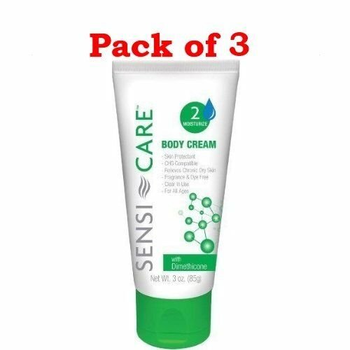 Convatec Sensi-Care Moisturizing Body Cream with Dimethicone 3 oz (Bulk Pack of 3)