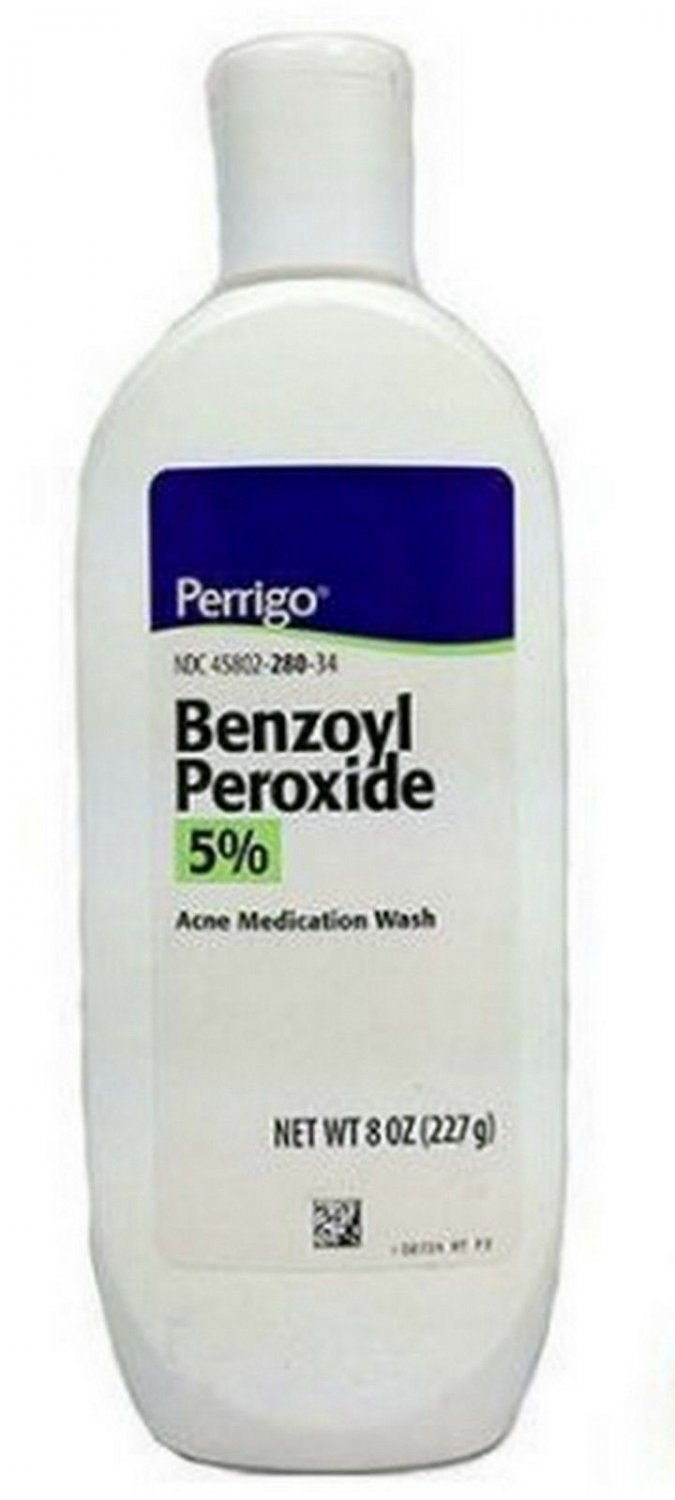 Perrigo Benzoyl Peroxide Acne Medication Wash 5% 8 Ounce