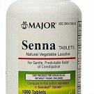 Major Pharmaceuticals Senna Natural Vegetable Laxative 8.6mg Tablets, 1000 Count
