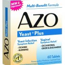 AZO Yeast Plus Dual Relief Multi-Symptom Formula Tablets 60 Count