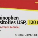 Perrigo for Children Acetaminophen Rectal Suppositories USP 120 mg 12 Ct (2 PK)