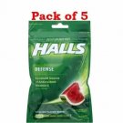 Halls Defense Vitamin C Supplement Drops, Watermelon Flavor, 30 ct (Bulk Pack of 5)
