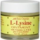 Basic Organics L-Lysine Ointment with Vitamins A, D & E  0.875 oz