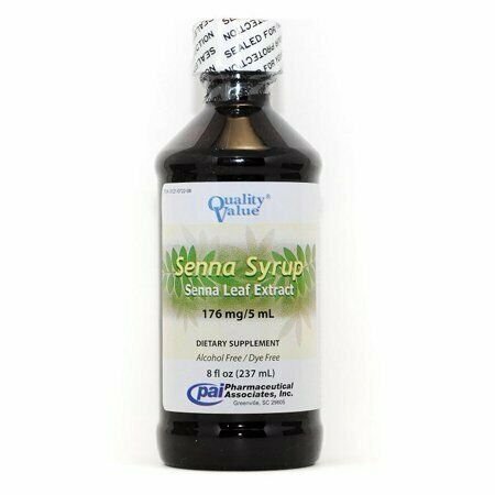 Quality Value Senna Syrup Leaf Extract Dietary Supplement 8 Ounce, 1 Pack