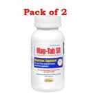 Mag-Tab SR Magnesium L-lactate Dihydrate Supplement 84mg 100 Caplets (Bulk Pack of 2)