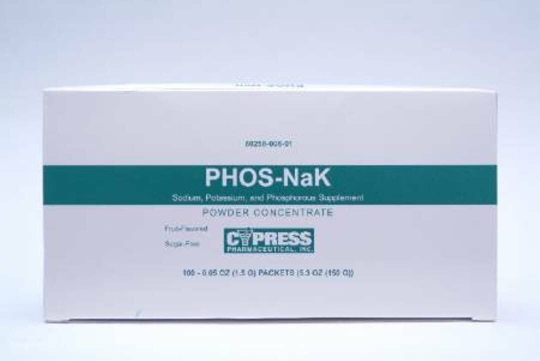 Cypress Pharmaceutical Phos-Nak Oral Powder Fruit Flavor 100 Count, 1 Pack