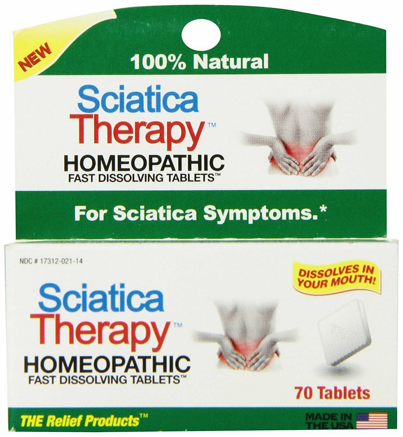 TRP Sciatica Therapy Homeopathic Fast Dissolving Tablets 70 Count, 2 Pack