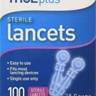 TRUEplus Diabetic Glucose Test Sterile Lancets 28 Gauge 100 Count