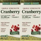 Natures Bounty Triple Strength Cranberry 25,200mg with Vitamin C, 120...