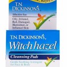 T.N. Dickinson's Witch Hazel Cleansing Pads Cleans & Refreshes 60 Ct
