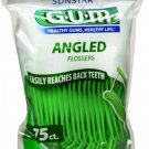 Gum  Eez-Thru Angled Dental Flossers Deep Clean Fresh Mint 75 Ea (Bulk Pack of 3)