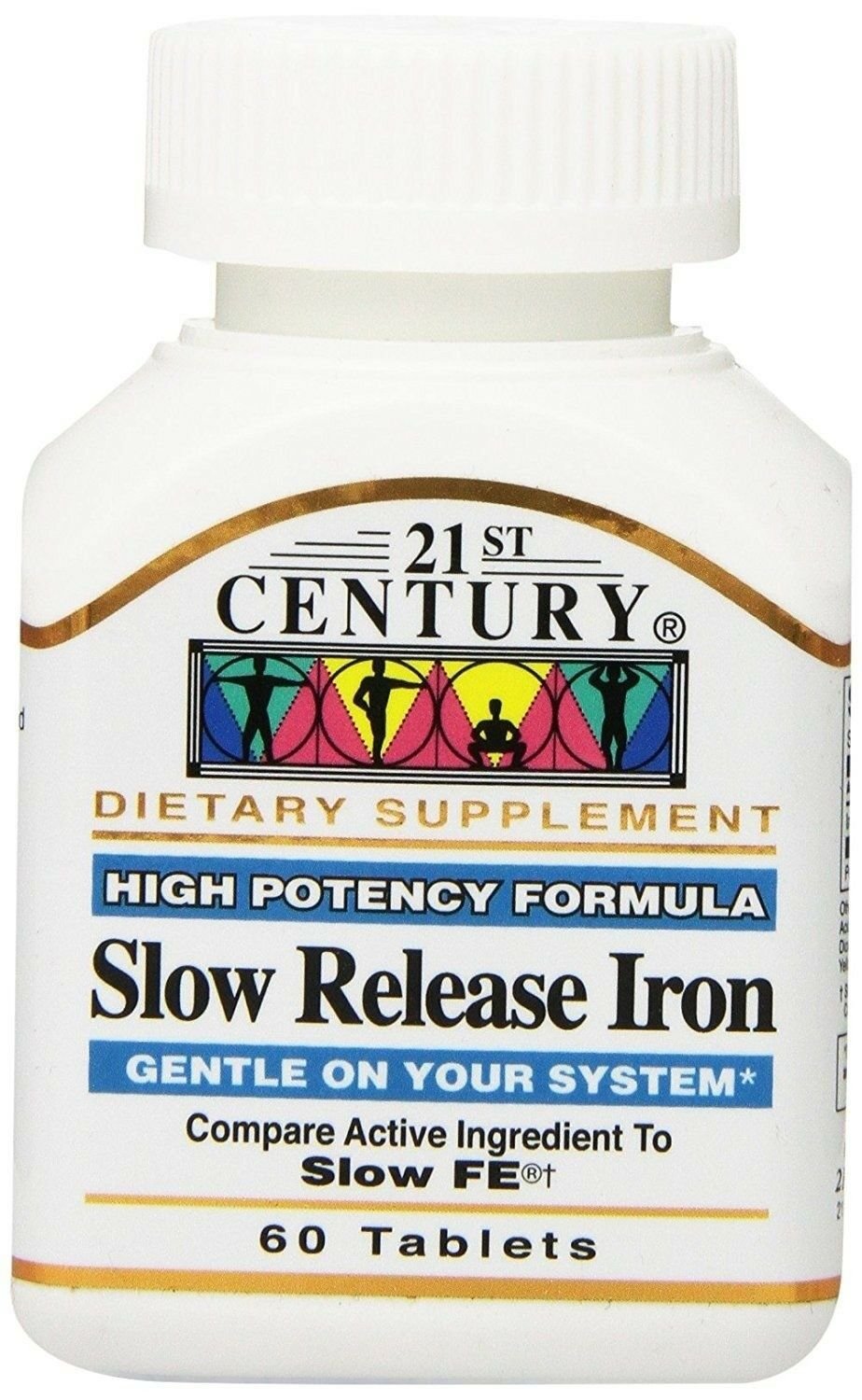 21st Century Slow Release Iron Tablets, 60 Count