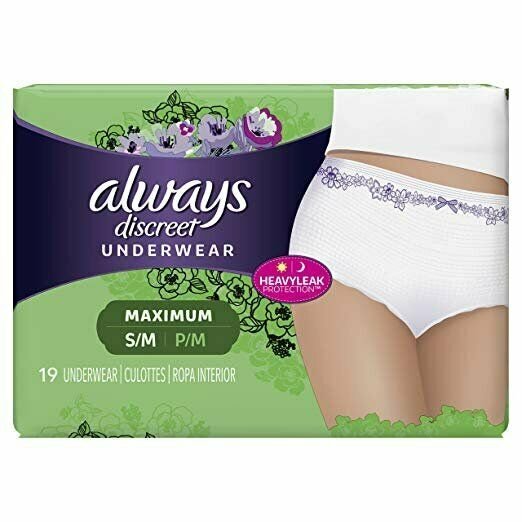 Always Discreet Underwear Maximum Absorbency, Size S/M Women, 19 count