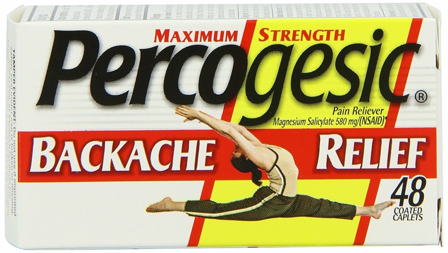 Percogesic Backache Relief, Maximum Strength, 48Count Bottles