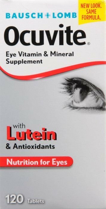Bausch + Lomb Ocuvite Eye Supplement with Lutein & Antioxidants 120 Tabs