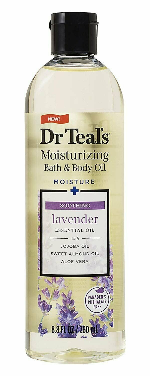 Dr Teal's Moisturizing Bath & Body Soothing Lavender Essential Oil 8.8oz, 3 Pack