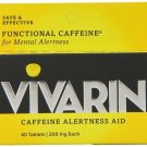 Vivarin Alertness Aid Tablets 40 Count 200mg Tablets (3 Pack) Bulk