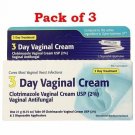 Clotrimazole 3 Day Vaginal Cream, 0.74 oz  (Bulk Pack of 3)