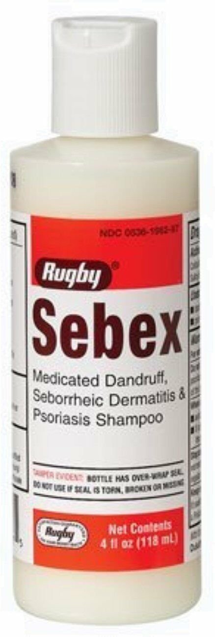 Rugby Sebex Liquid Medicated Dandruff Shampoo, 4 oz (Bulk Pack of 11)