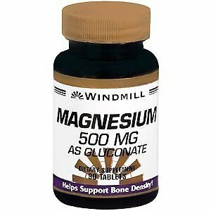 Special Bulk Pack of 5 WINDMILL MAGNESIUM GLUCONATE 500MG 90 Tablets