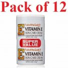 Fruit of the Earth Vitamin-E Skin Care Cream Two 4 oz Jars (Bulk Pack of 12)