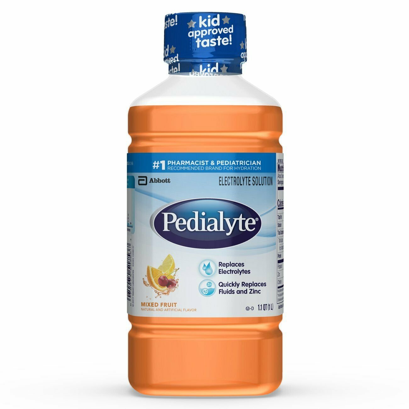 Pedialyte Electrolyte Solution Mixed Fruit Ready-to-Drink 1.1 Qt, 2 Pack